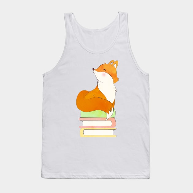 FOX READS Tank Top by Catarinabookdesigns